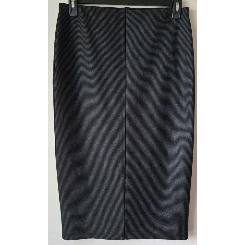 Jules & Leopold Women's Gray/Black Textured Knit Midi Pencil Skirt Size M